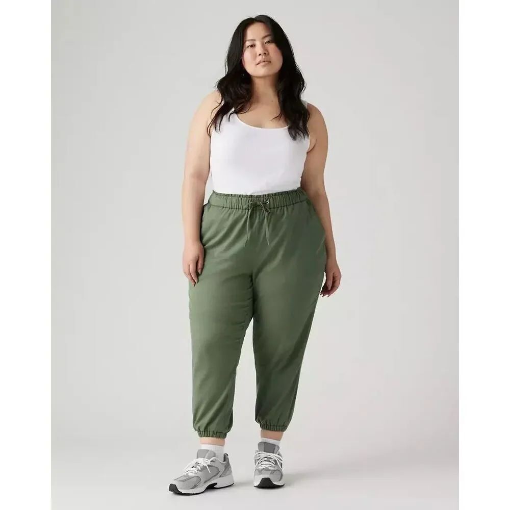 LEVI’S WOMENS 22W OFF DUTY HIGH RISE JOGGERS Thyme Green A19540005 #765